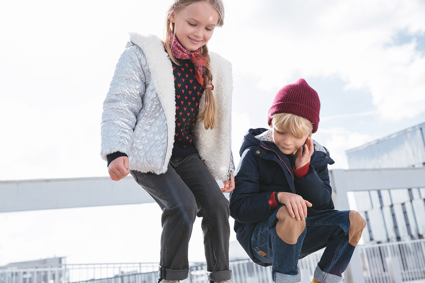 Παιδικό Μπουφάν Ασημί Καπιτονέ