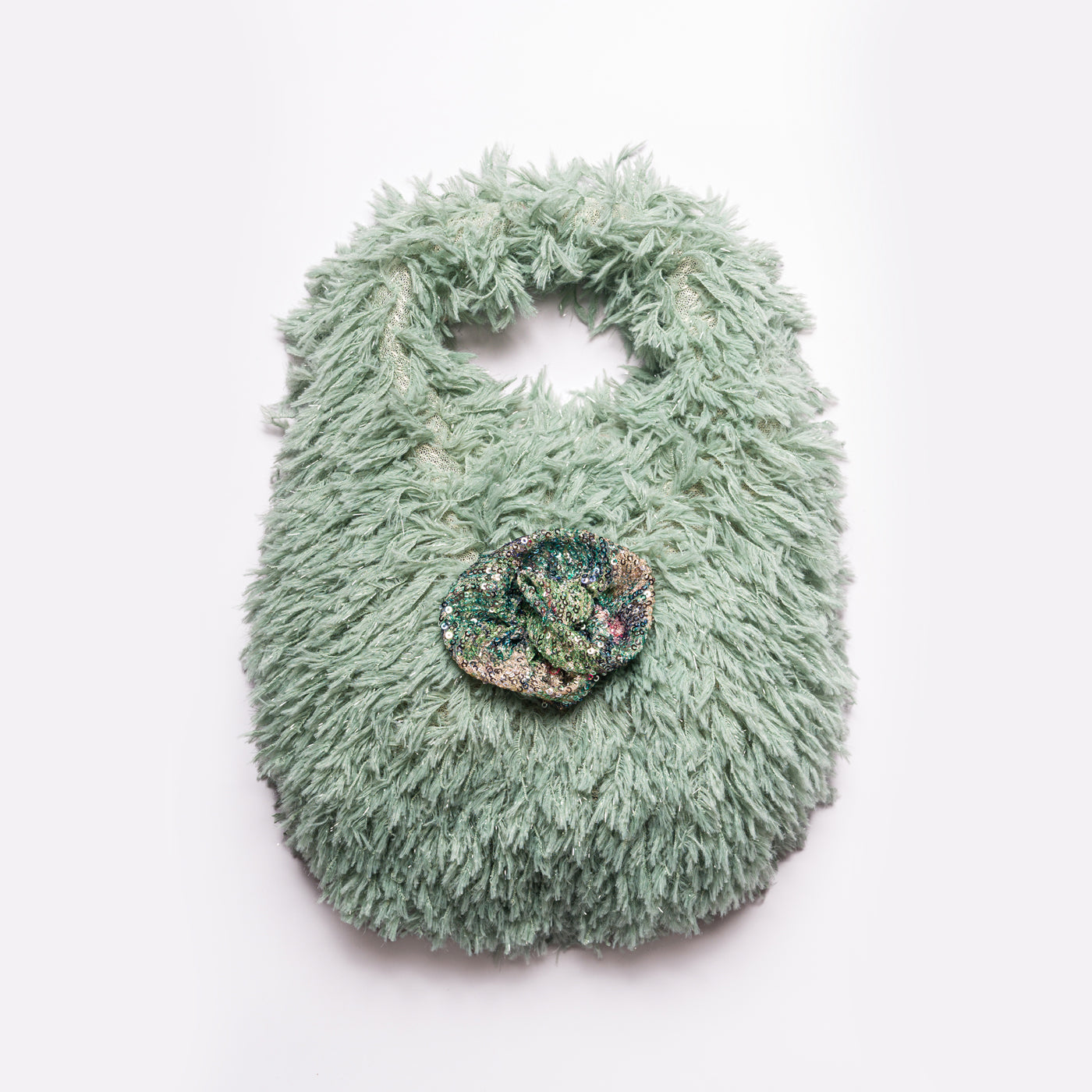 42B.ET1002 # Kids Shoulder Bag with Feathers Mint