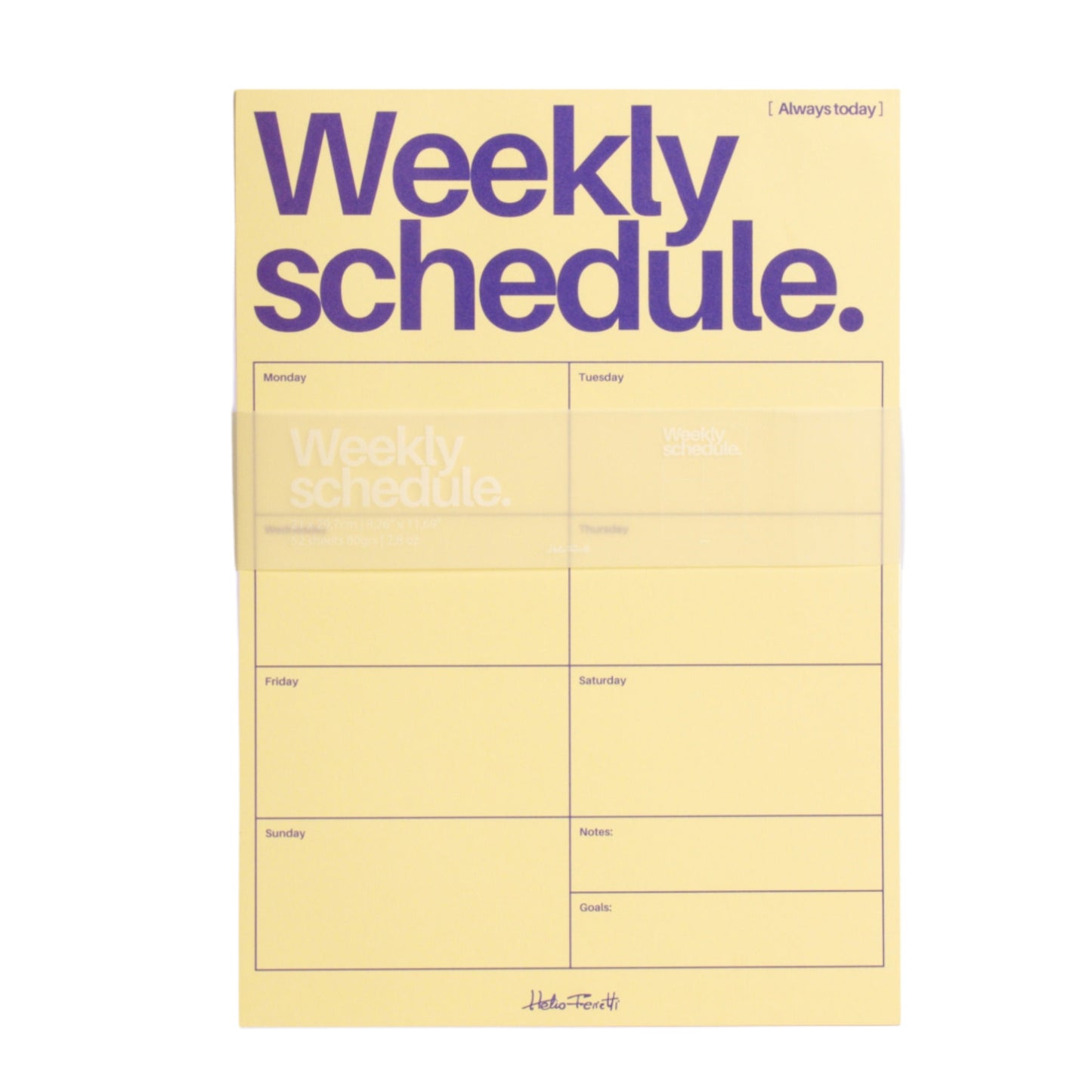 99.122561 # Εβδομαδιαίο Ημερολόγιο Κίτρινο με Μαγνήτη