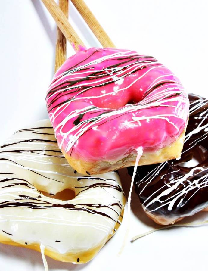 Λαμπάδα Donut Λευκό