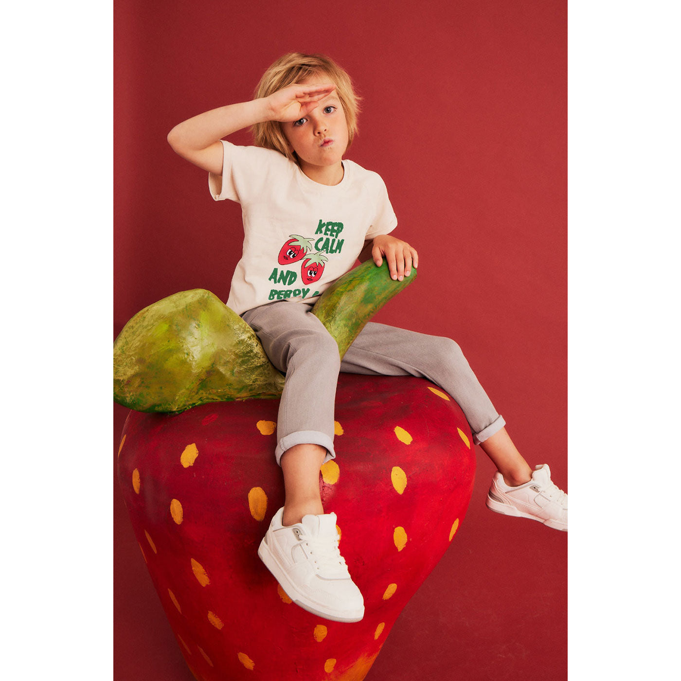 Παιδικό Μπλούζα T-Shirt Strawberry Cream
