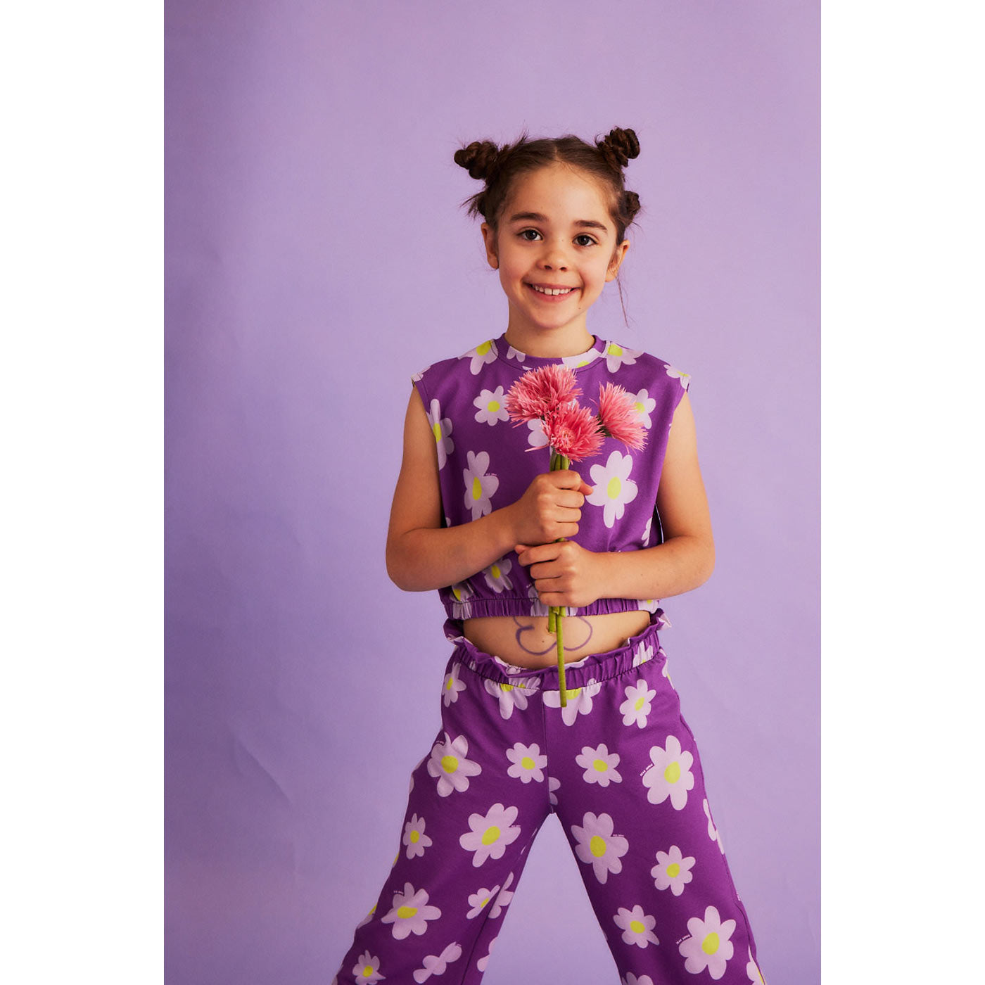 Παιδική Παντελόνα Flowers Violet