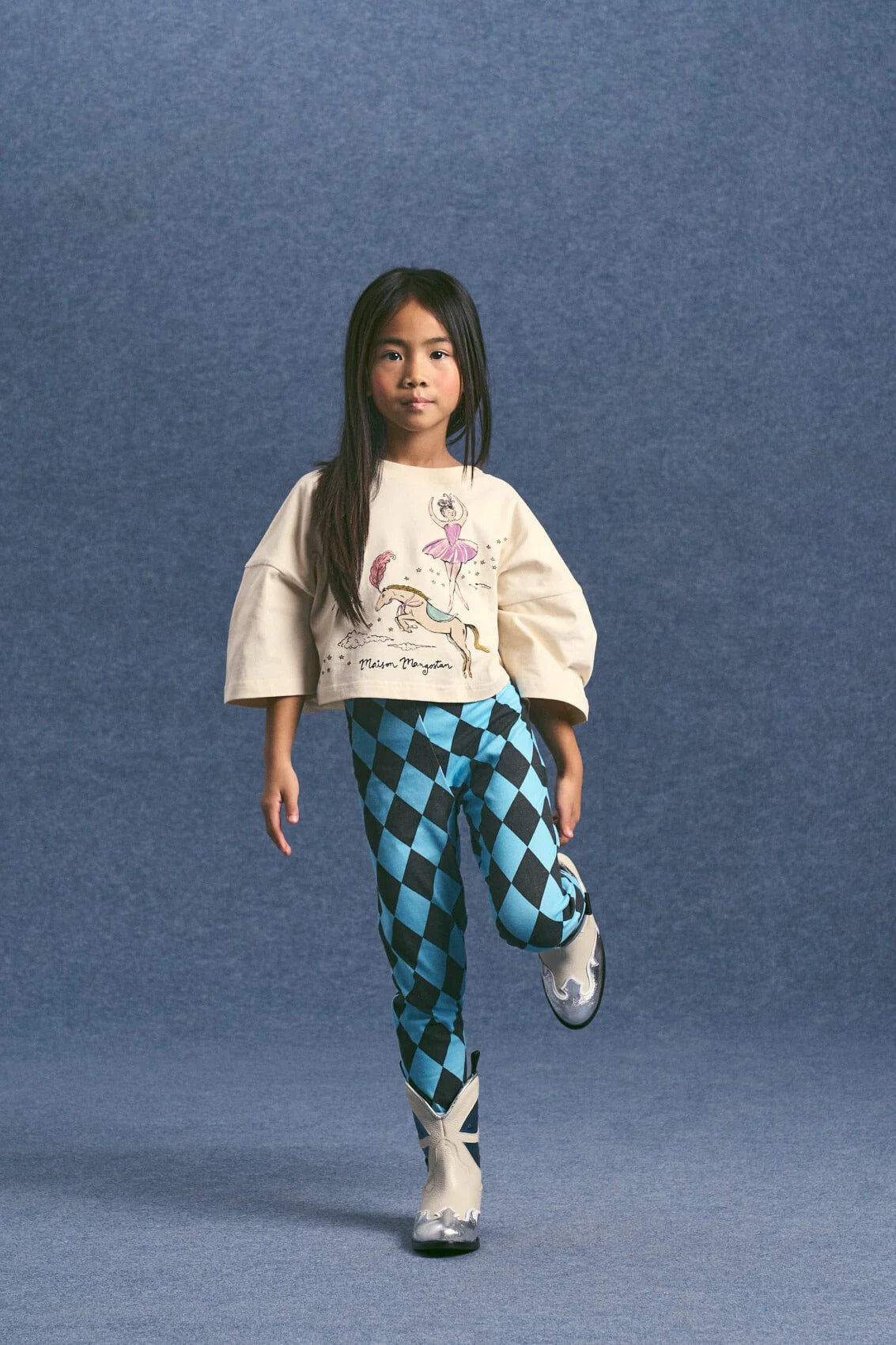 52B.25200045 # Παιδική Κοντομάνικη Μπλούζα Crop Top Ballerina