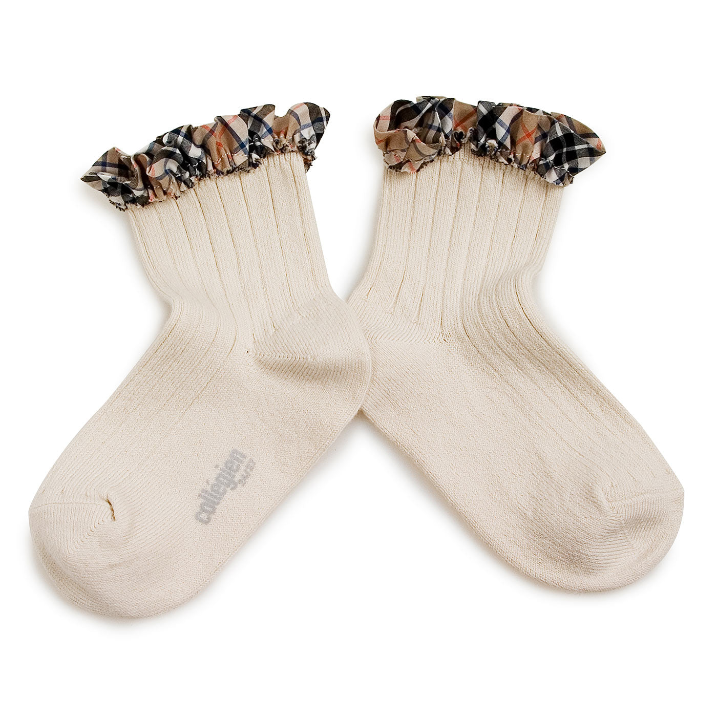 Παιδικές Κάλτσες Lucie Ivory με Βολάν