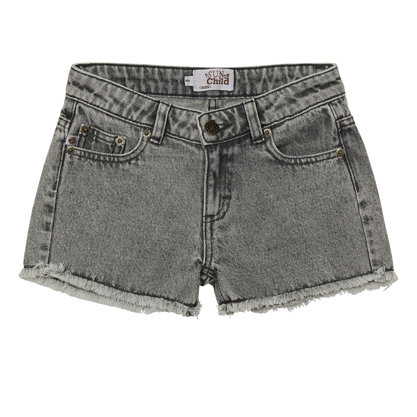 52A.PRASLIN_36_Snowgrey # Kids Denim Shorts Praslin Snowgrey