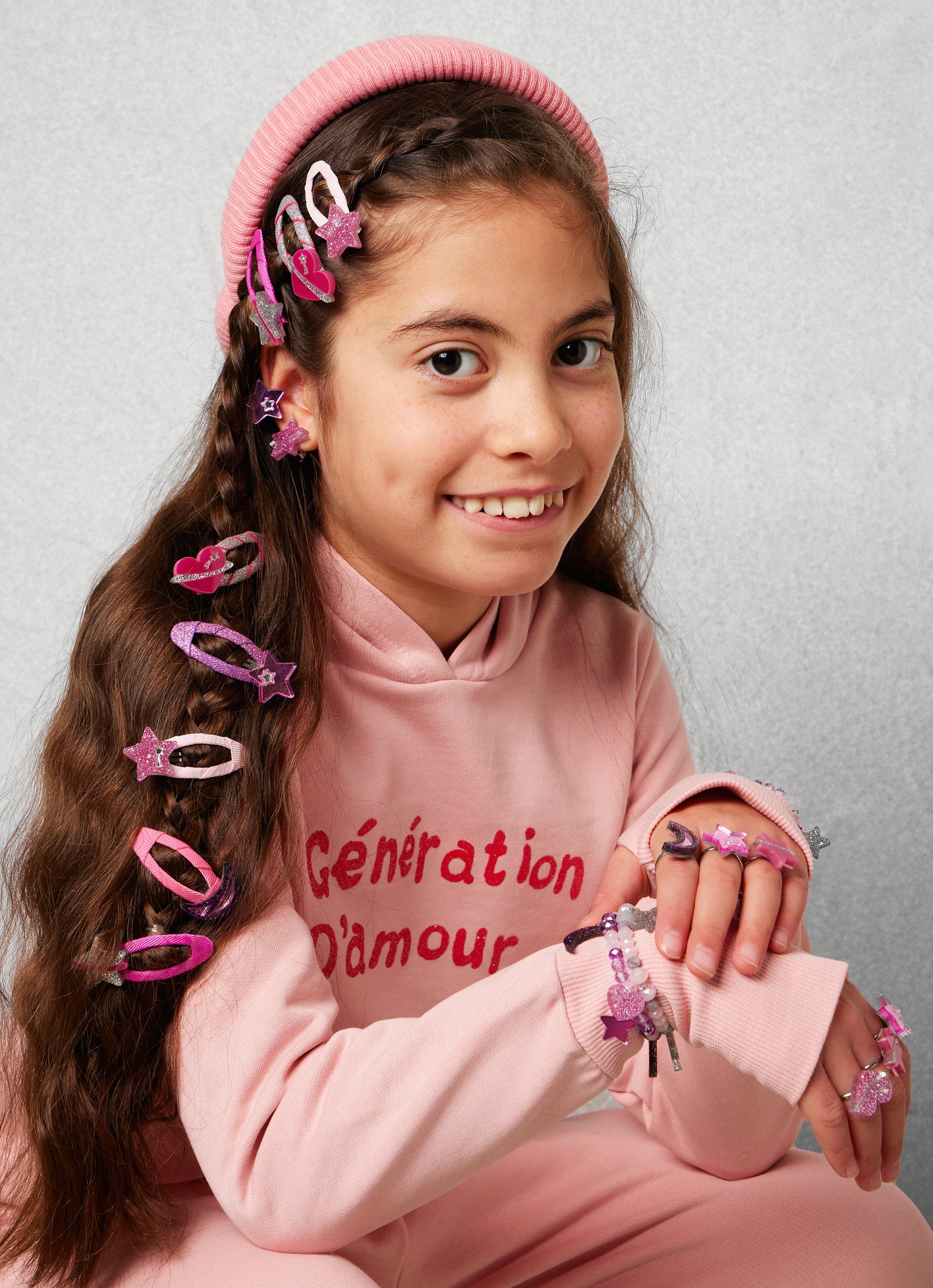 99.HAIRPLANETSILVER # Παιδικά Κλιπς Μαλλιών Planet Silver