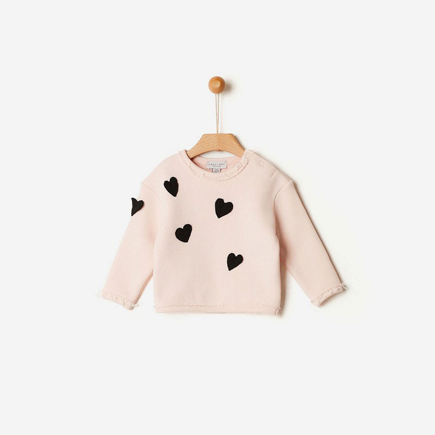 42B.41200235059 # Baby Sweatshirt Hearts Peach Blush