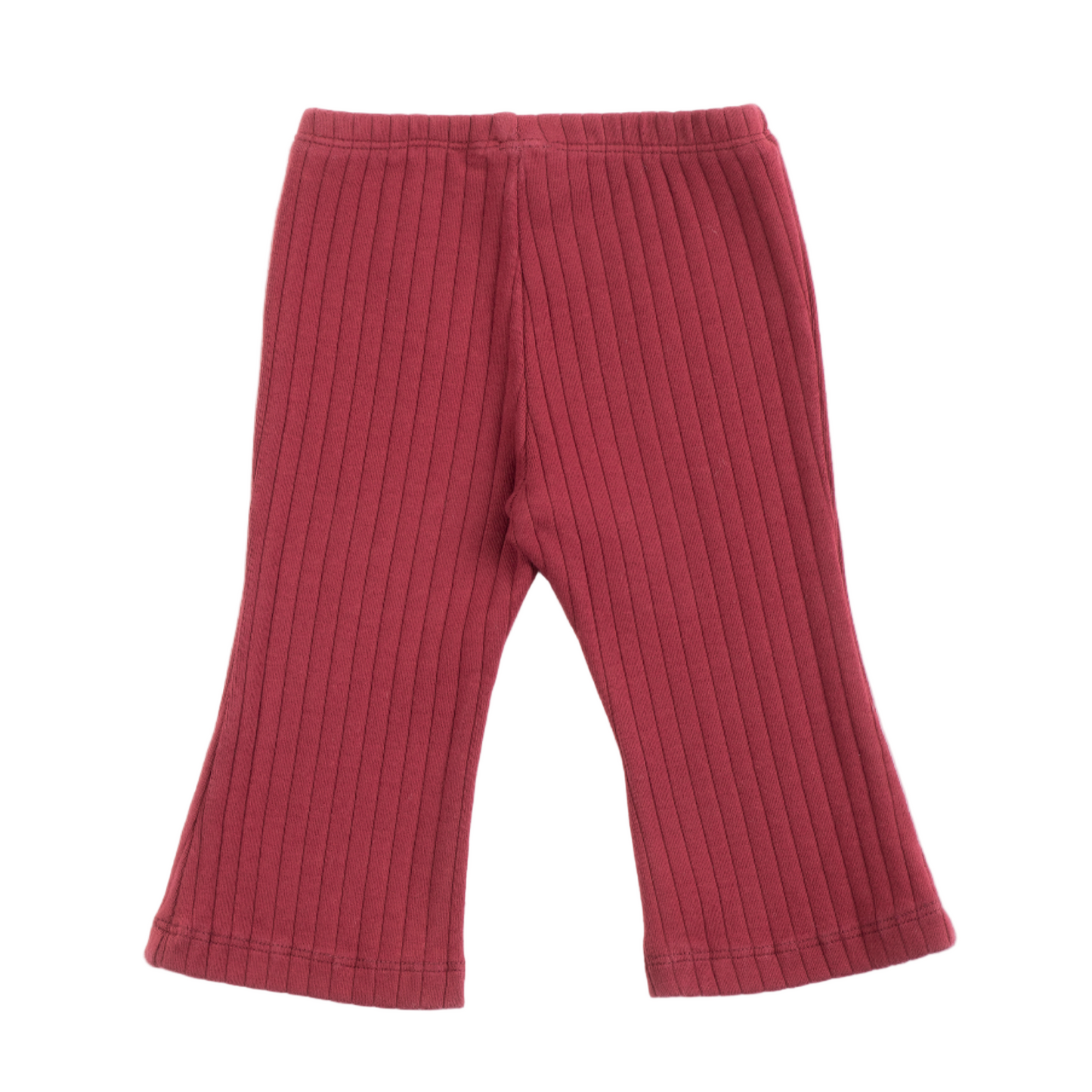 52B.41210103010 # Baby Bell Bottom Ribbed Leggings Burgundy