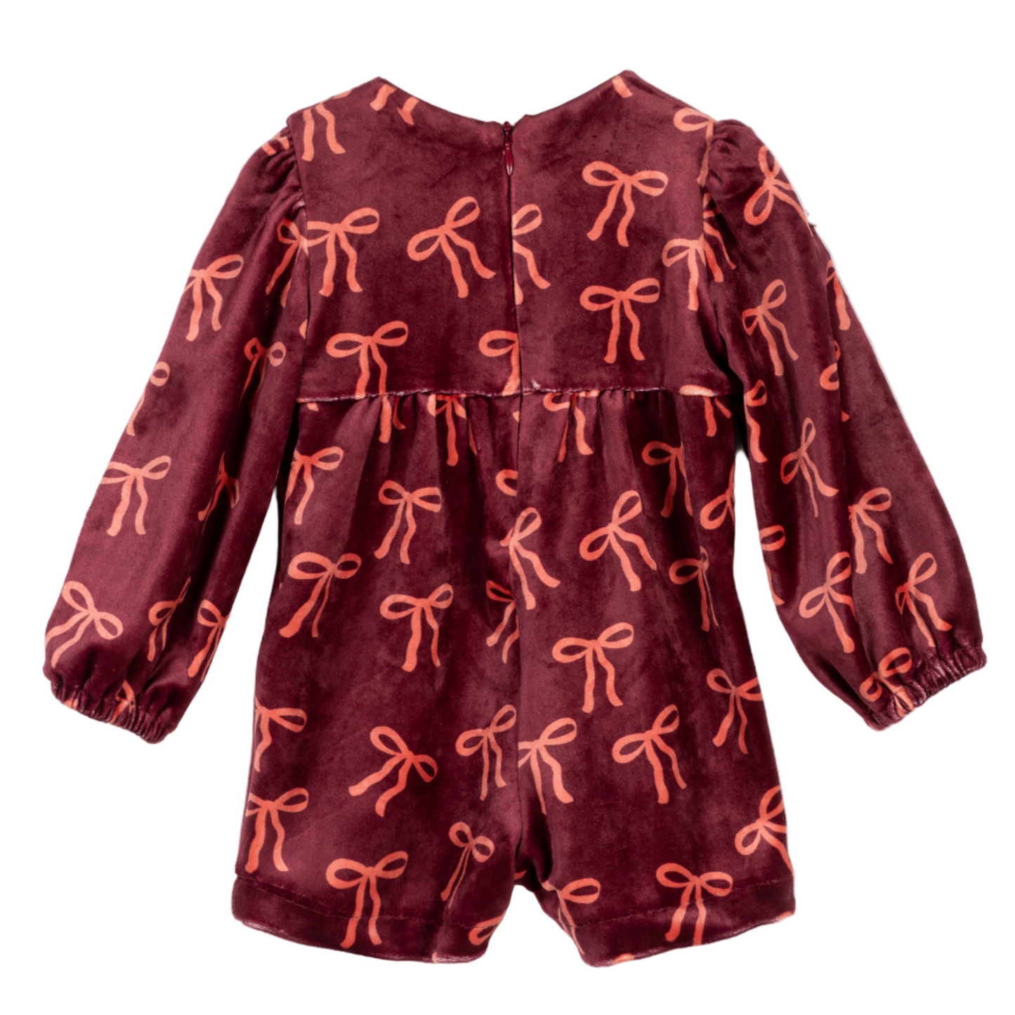 52B.41210142003 # Βρεφική Βελούδινη Ολόσωμη Φόρμα Bow