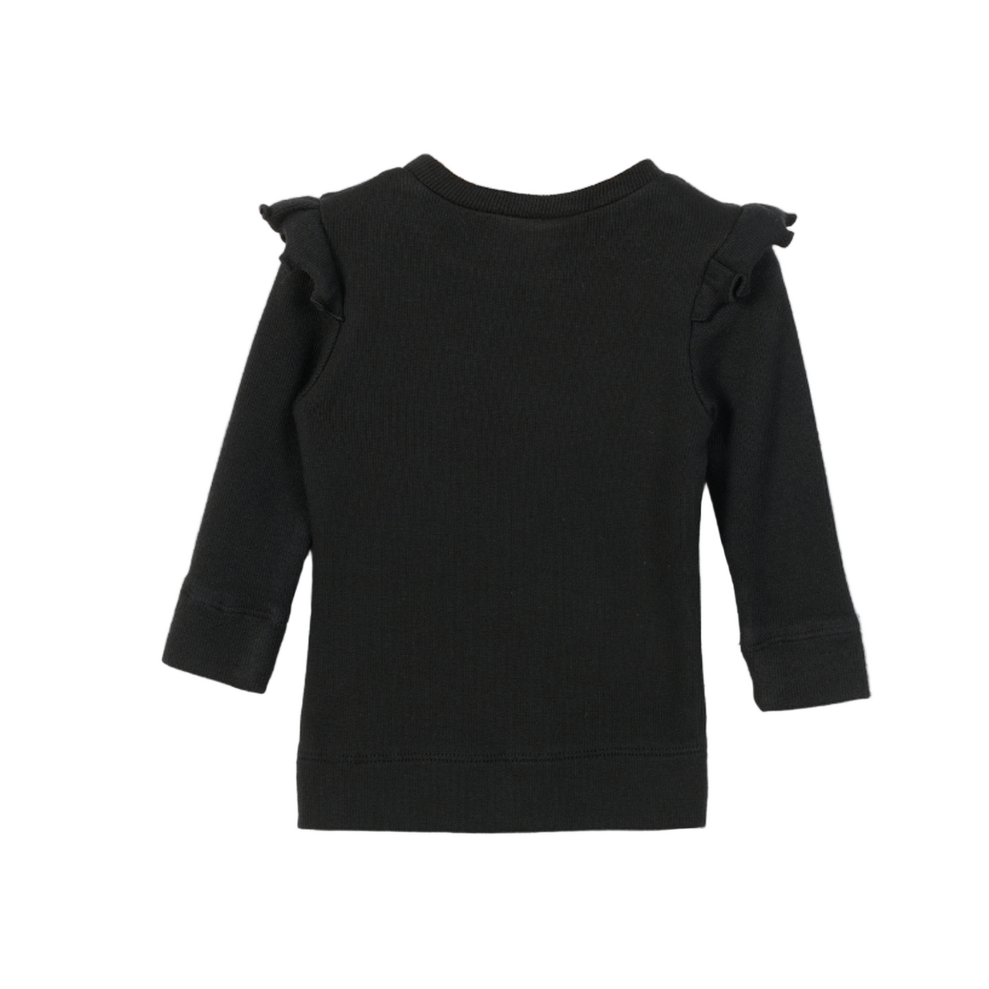 52B.41210322002 # Βρεφική Μακρυμάνικη Μπλούζα Ριμπ Μαύρη