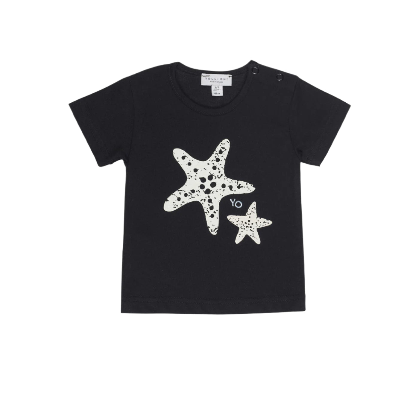 52A.41301221242 # Baby T-Shirt Starfish Black