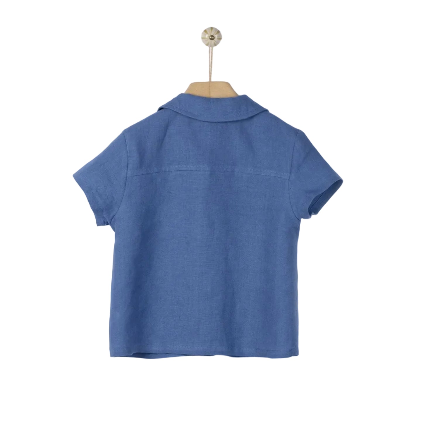 62A.41311123201 # Kids Linen Shirt Hermes Aegean Blue