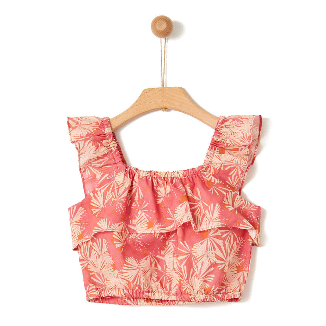 Παιδικό Crop Top Floral Sunset