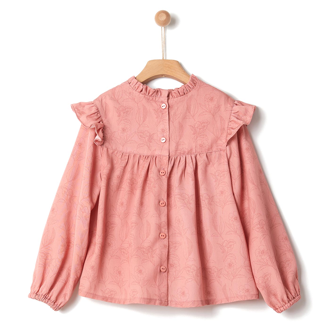 Παιδική Μακρυμάνικη Μπλούζα Salmon Flowers