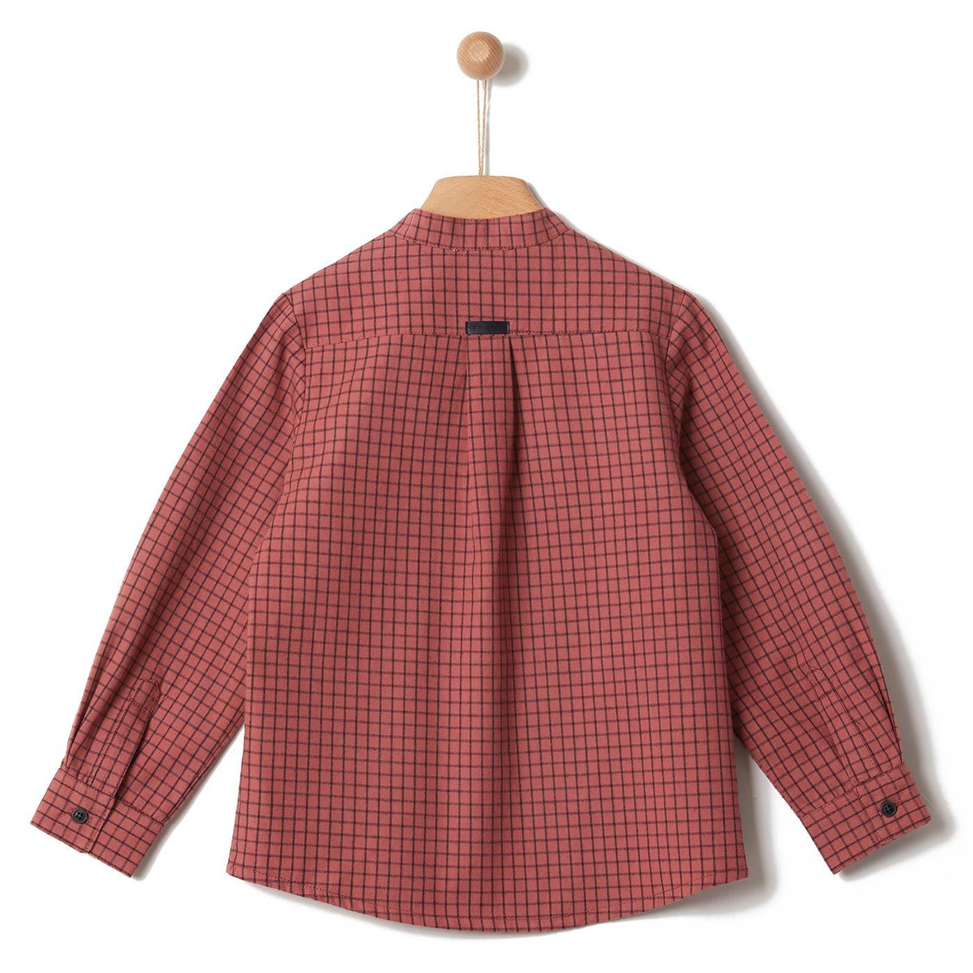 Παιδικό Πουκάμισο Mao Καρό Maroon