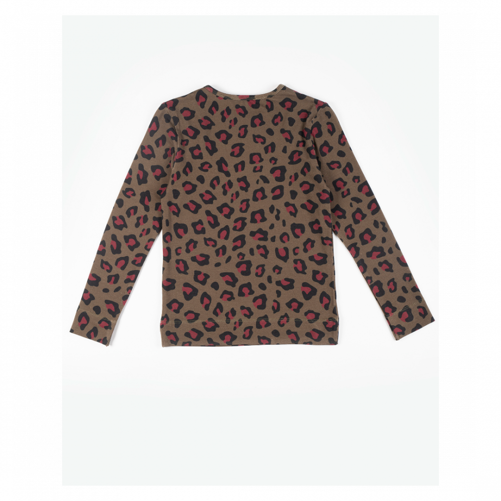 52B.42210322026 # Παιδική Μακρυμάνικη Μπλούζα με Ανοίγματα Λεοπάρ