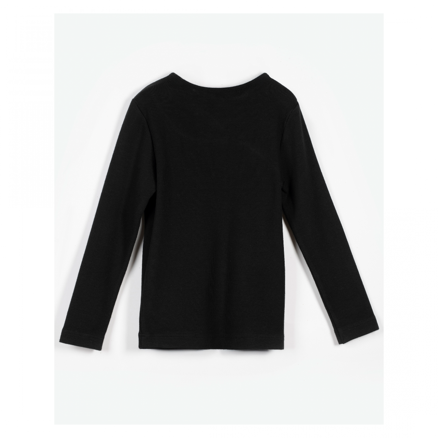 52B.42210322102 # Παιδική Μακρυμάνικη Μπλούζα Ριμπ Cutout Μαύρη