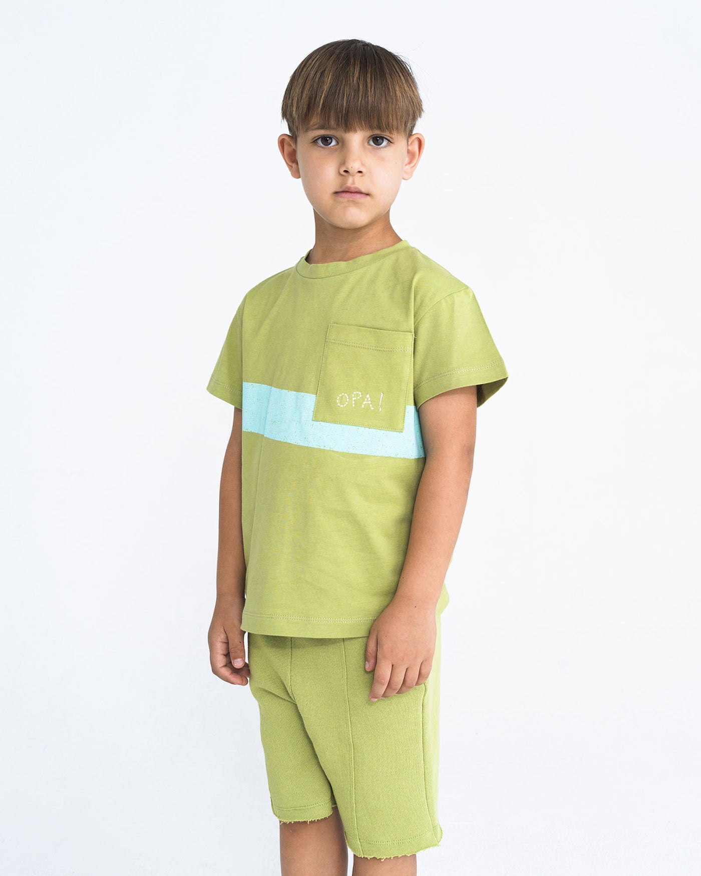 52A.42301305216 # Kids Modal Shorts Green Oasis