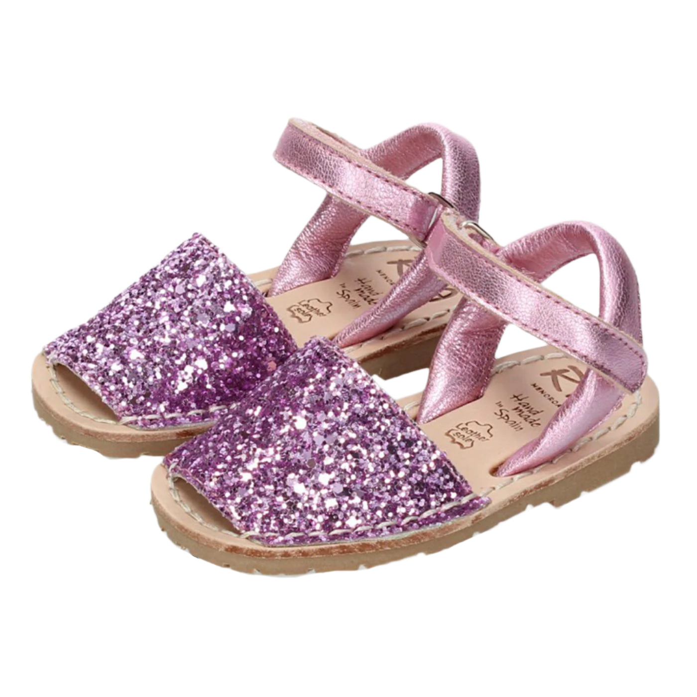 52A.20090-21224-morion # Παιδικά Σανδάλια Glitter Morion