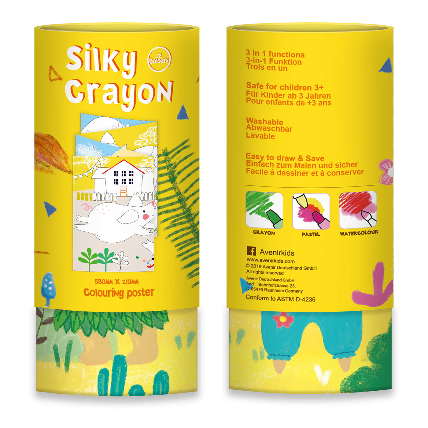 Σετ Silky Κηρομπογιές Lion