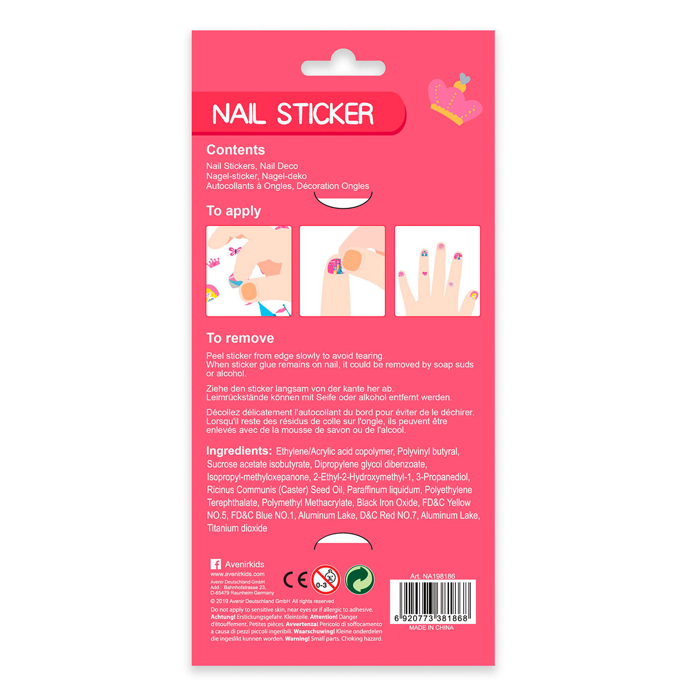 Αυτοκόλλητα Νυχιών Large - Princess