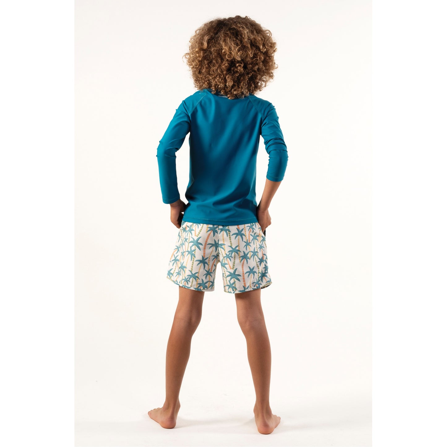 62A.GUAPI_1303_PALMTREE # Kids Swim Shorts Guapi Palmtree