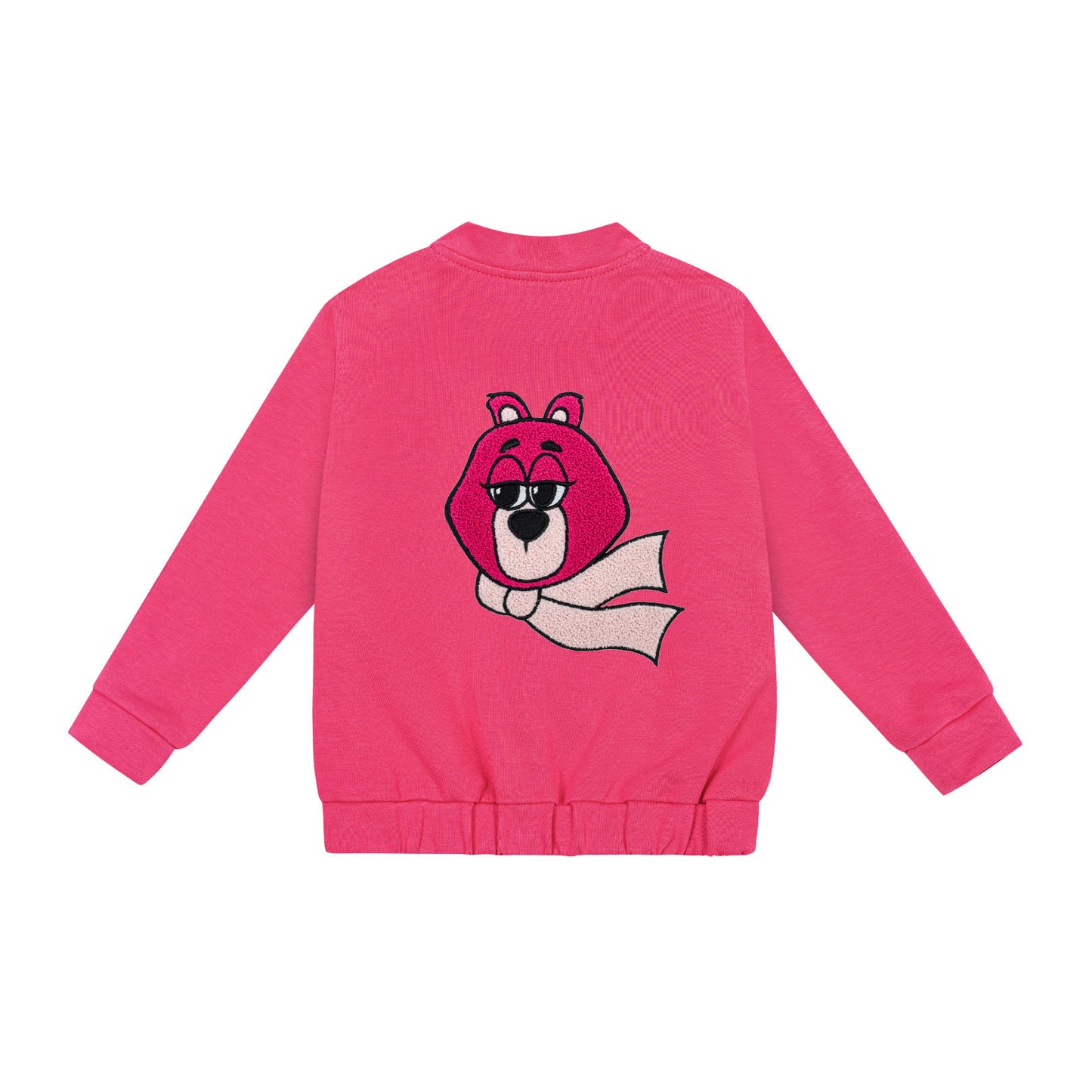52B.BEAR PINK _BOMBER # Παιδική Ζακέτα Bomber Bear Pink