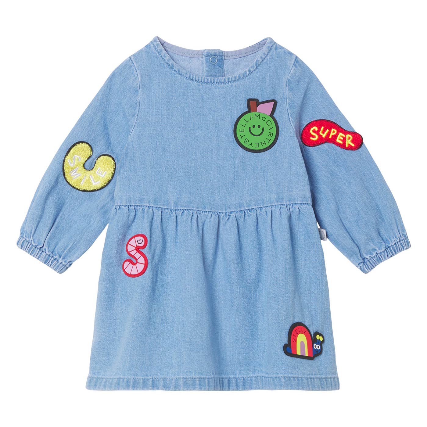 Βρεφικό Φόρεμα Τζην με Σήματα