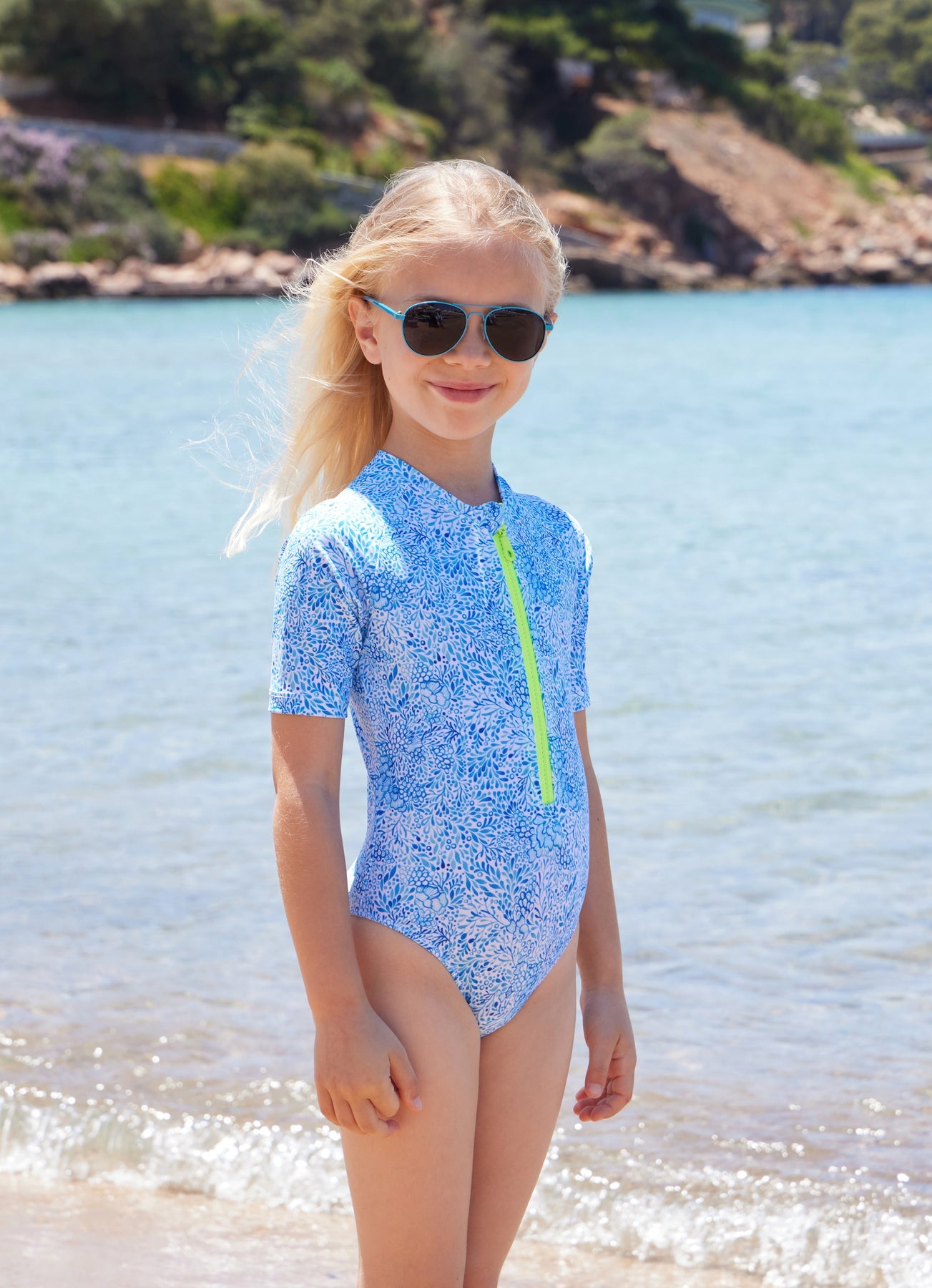 52A.S5GI101 # Παιδικό Κοντομάνικο Ολόσωμο Μαγιώ Iris