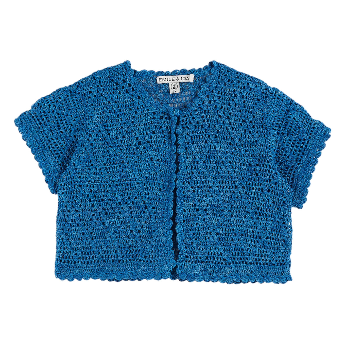 52A.AB098_LAGON # Kids Crochet Cardigan Lagon