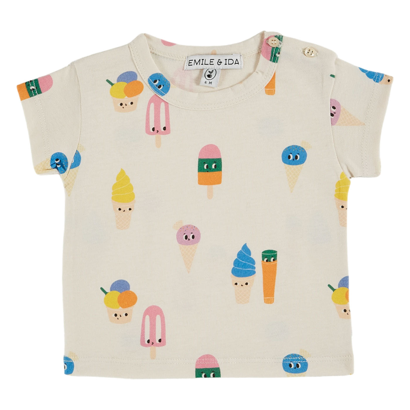 52A.AB103A_ICECREAM # Βρεφική Μπλούζα T-Shirt Ice Cream All Over