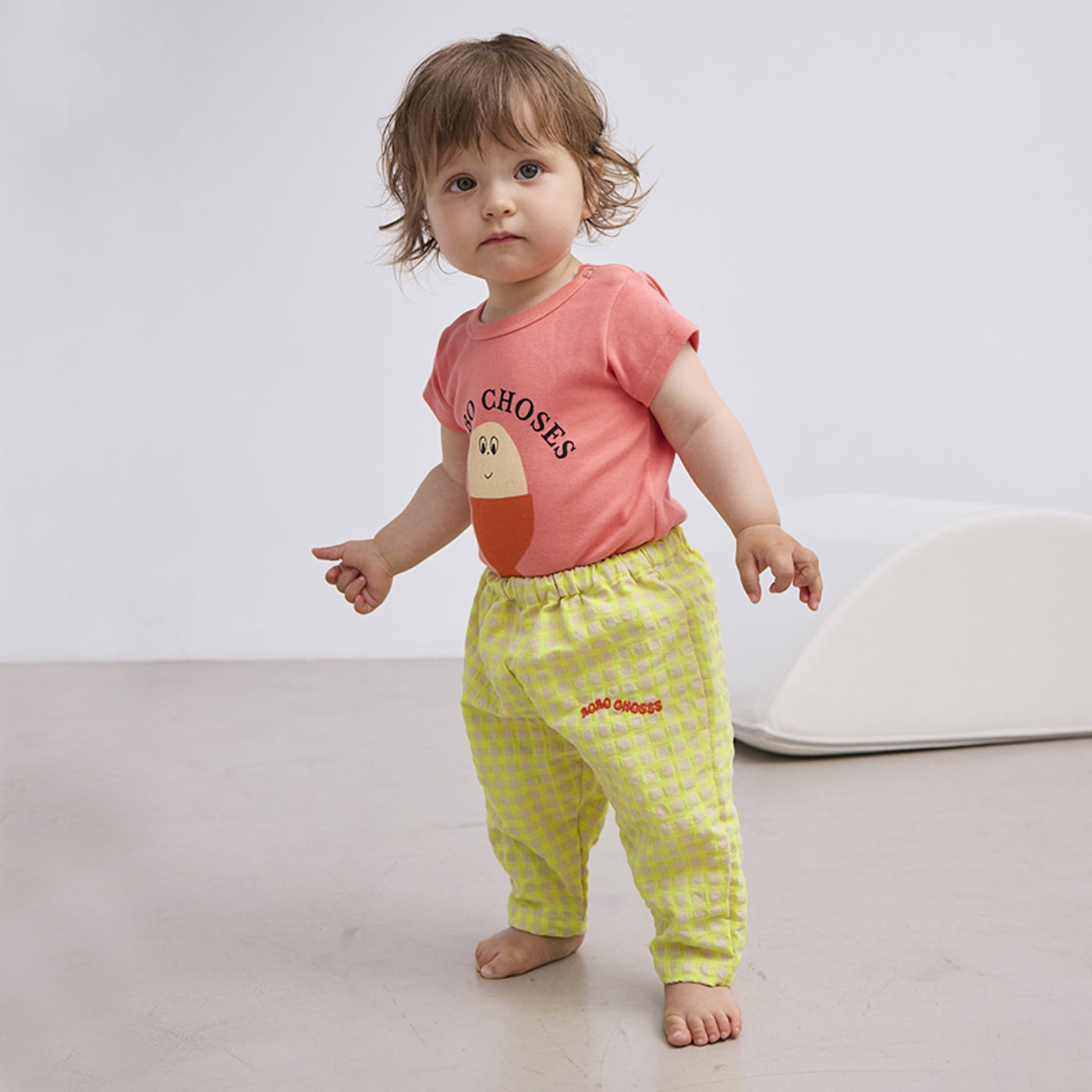 52A.B125AB061_991 # Βρεφικό Παντελόνι Vichy Yellow