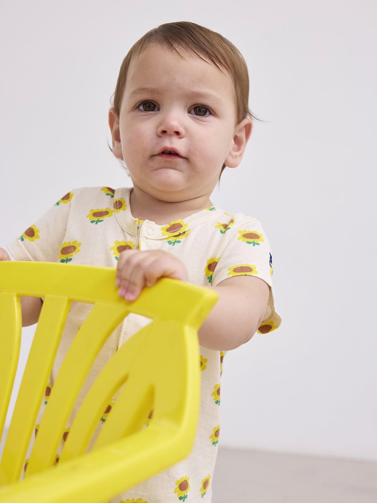 52A.B125AB070_251 # Baby Short Sleeve Bodysuit Sunflower