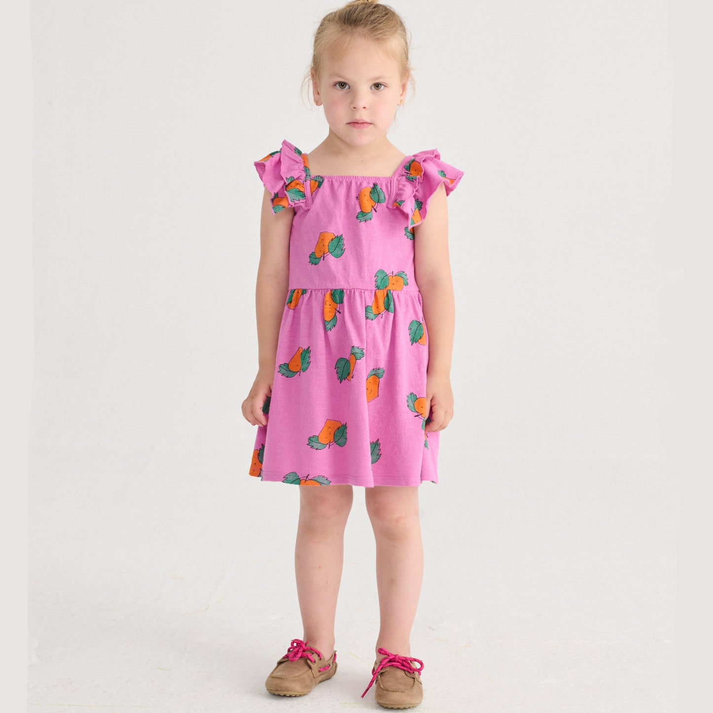 62A.B126AC101_511 # Παιδικό Αμάνικο Φόρεμα Tangerine