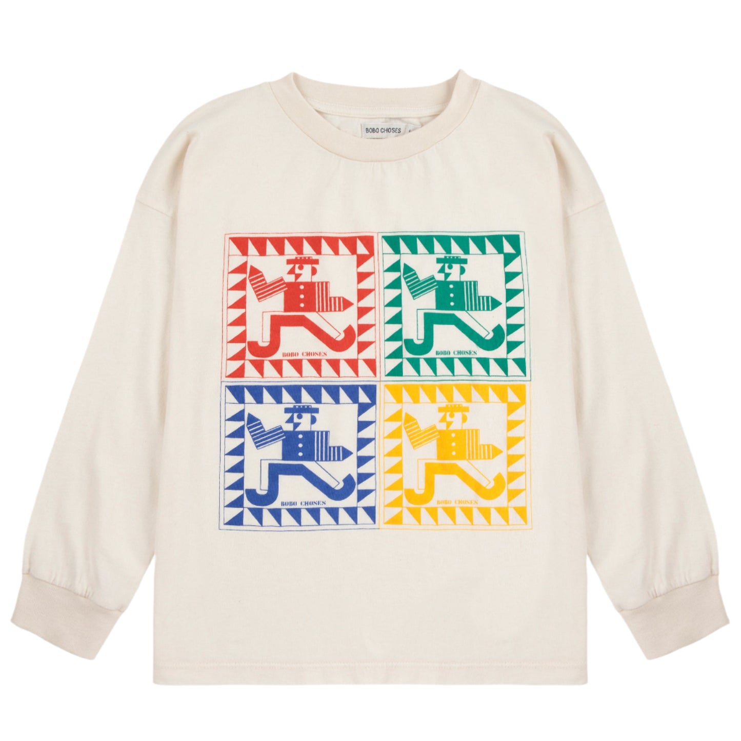 52B.B225AC020_199 # Kids Long Sleeve T-Shirt Rainbow Mr Pencil