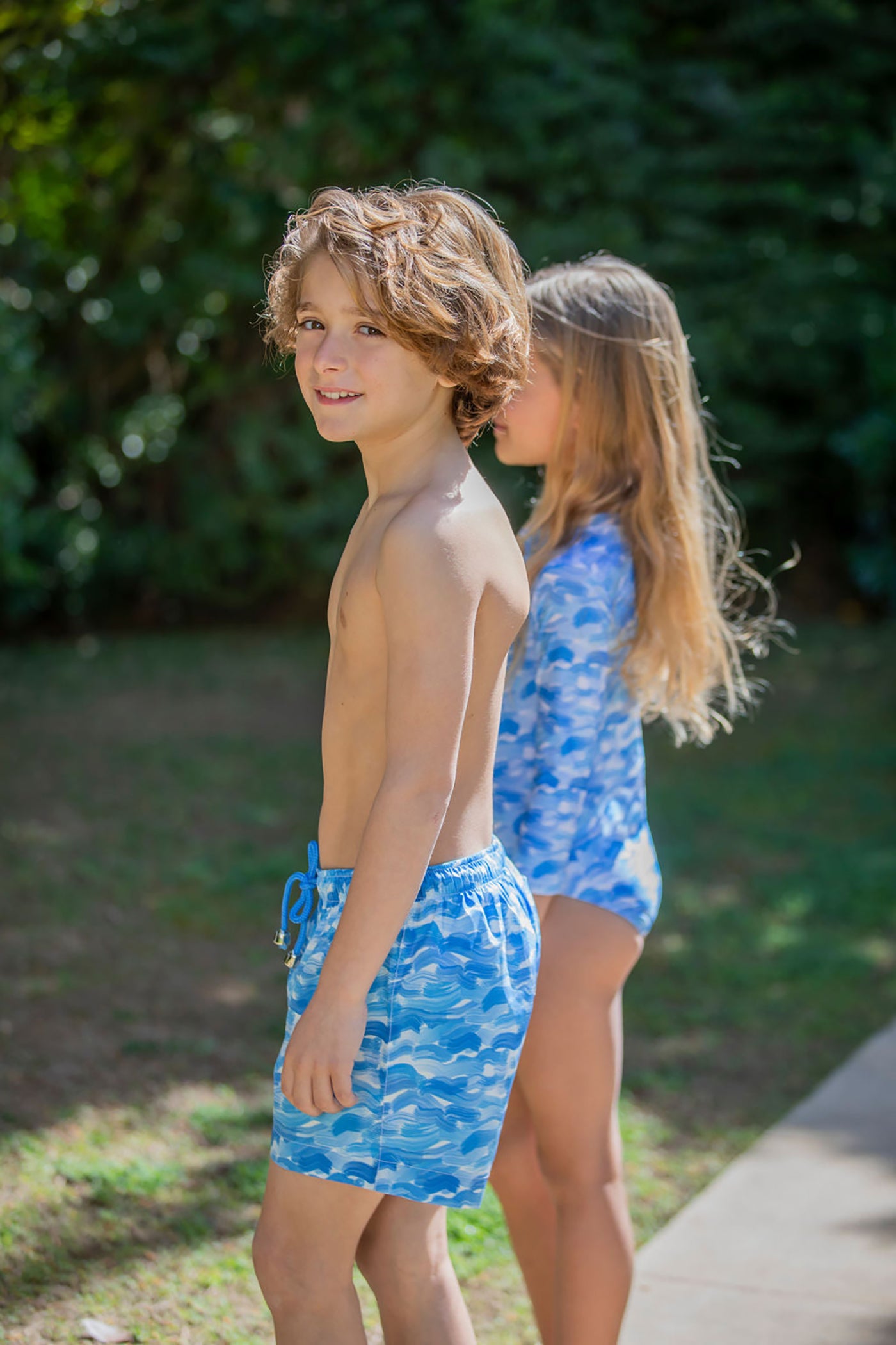 52A.CLOUDS # Παιδικό Μαγιώ Σορτς Clouds