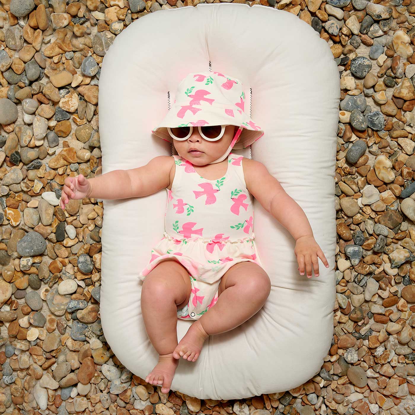 Βρεφικό Αμάνικο Φορμάκι με Φούστα Doves