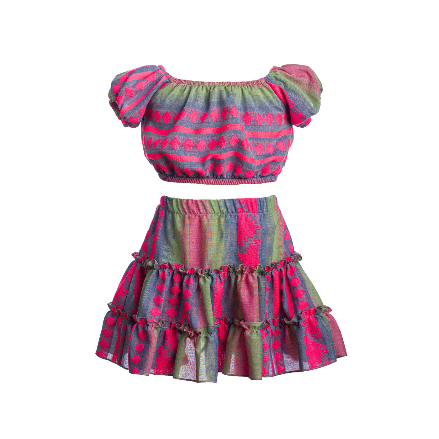 Βρεφικό Σετ Κεντημένο Φούξια