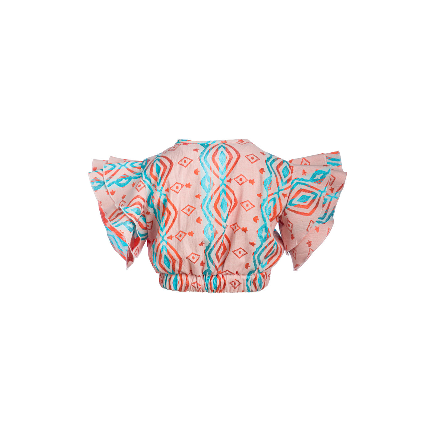 Παιδικό Υφαντό Crop Top Πορτοκαλί