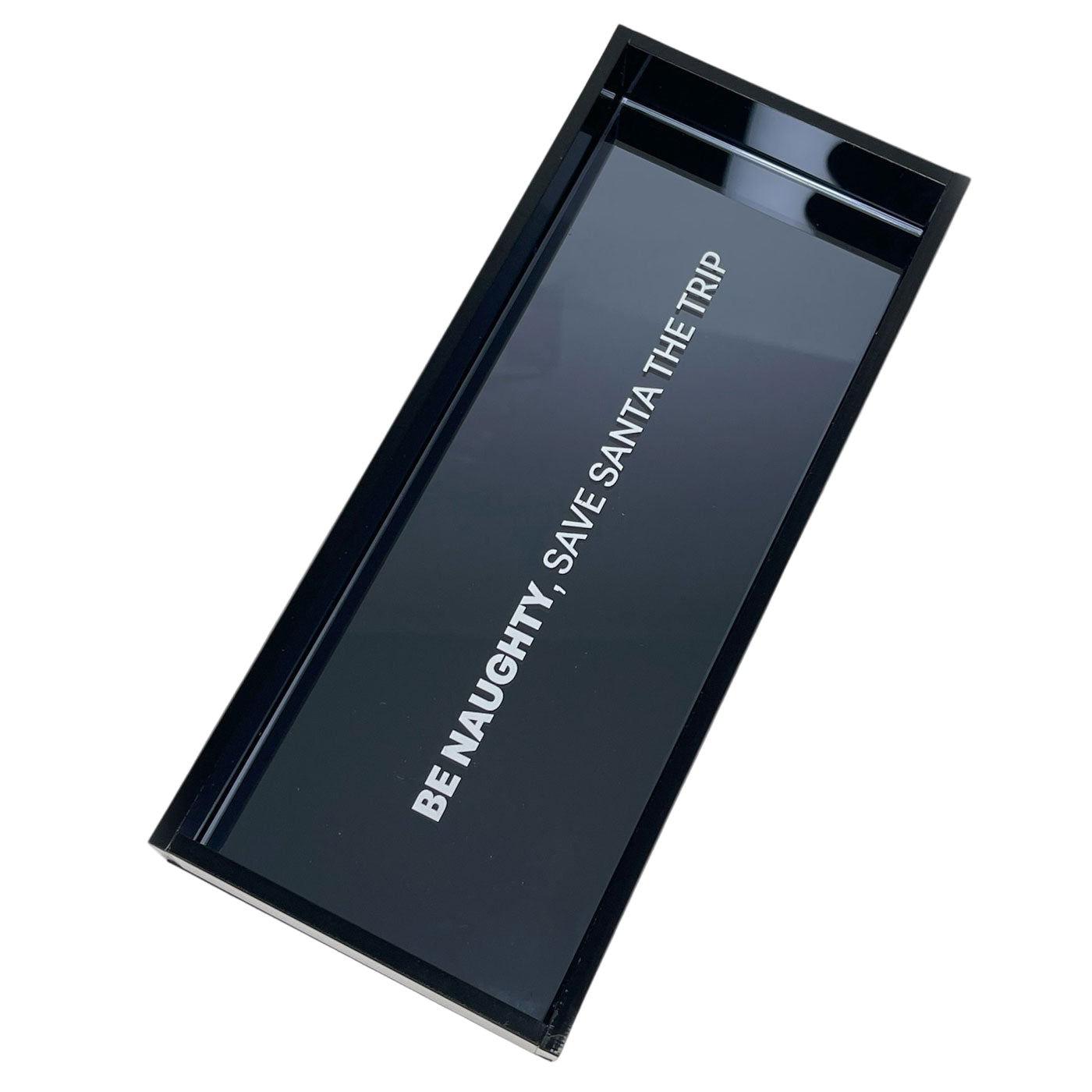 99.CTS250_NAUGHTY # Christmas Tray Black