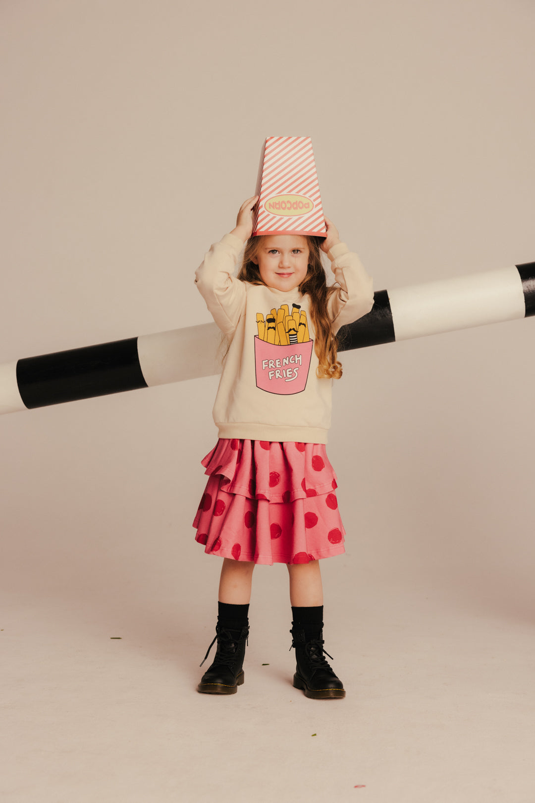 Παιδική Φούστα με Φρου-Φρου Dots Pink