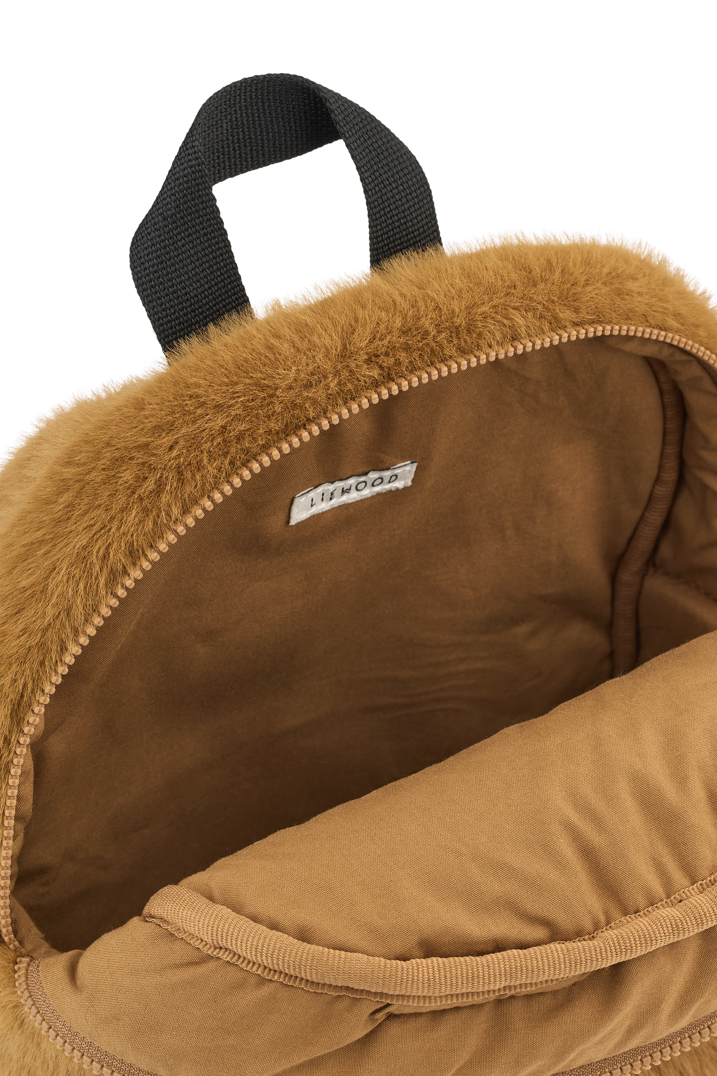99.LW20976_3050 # Kids Plush Backpack Denise Tiger Golden Caramel