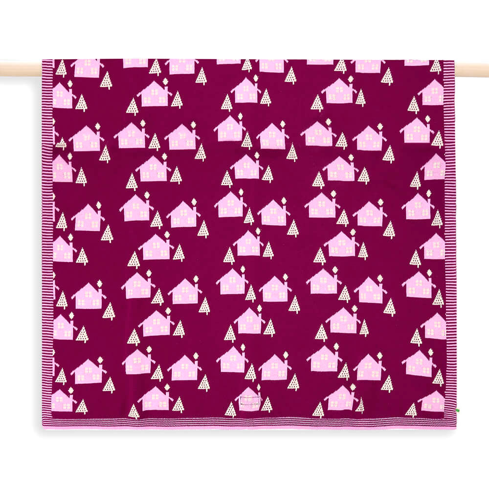 Βρεφική Πλεκτή Κουβέρτα Pomegranite