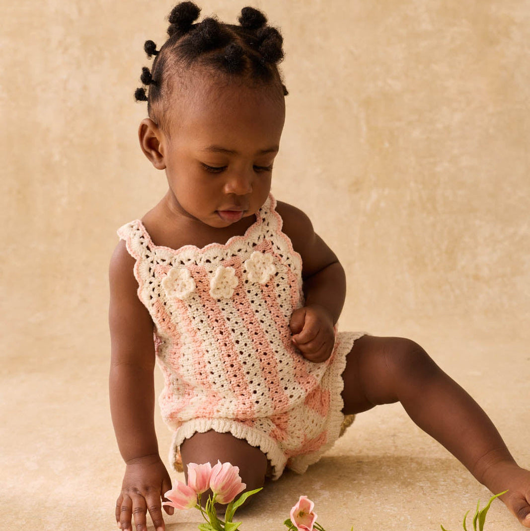 62A.FRC-S26-T0326 # Lary Pink Knitted Baby Set