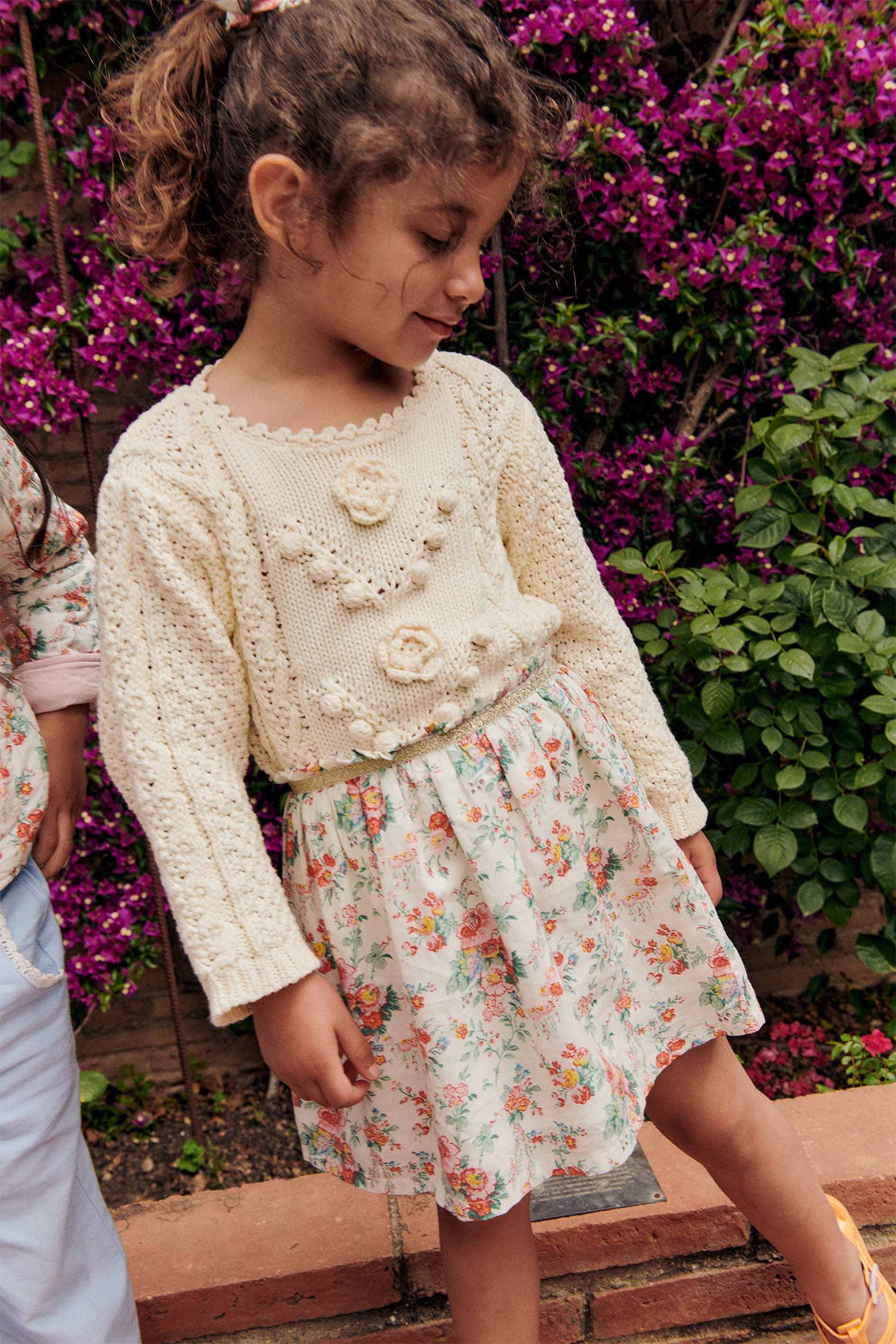 52A.GRI-S25-S0259 # Παιδική Φούστα Cream Rosa Festa