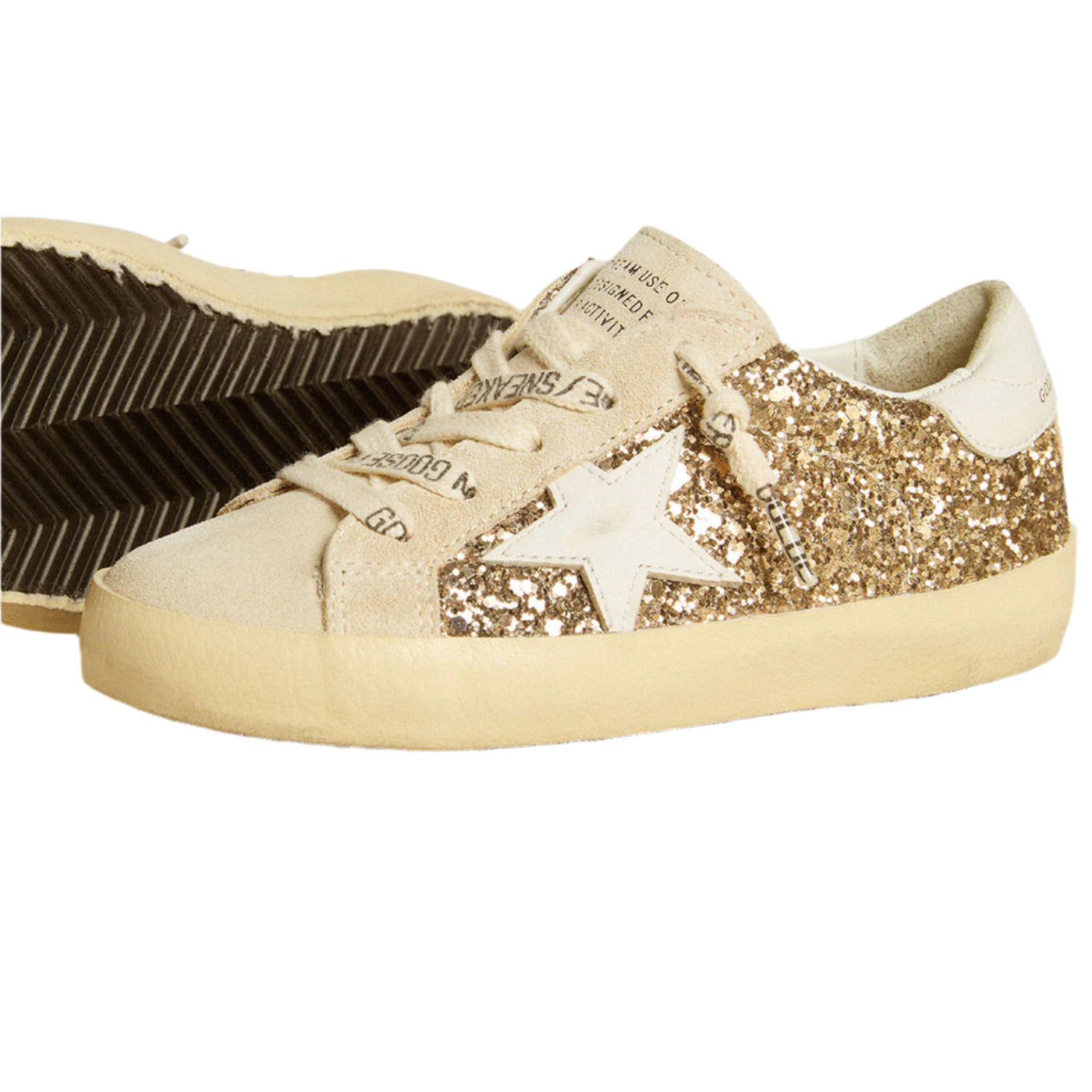 52A.GYF00101.6758.55636 # Kids Sneakers Golden Goose Glitter Gold