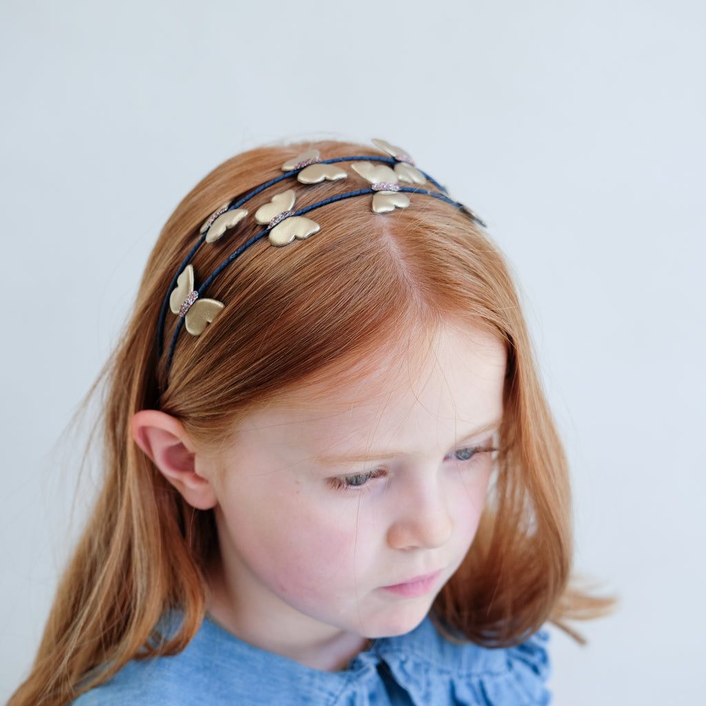 Kids Headband Golden Butterfly