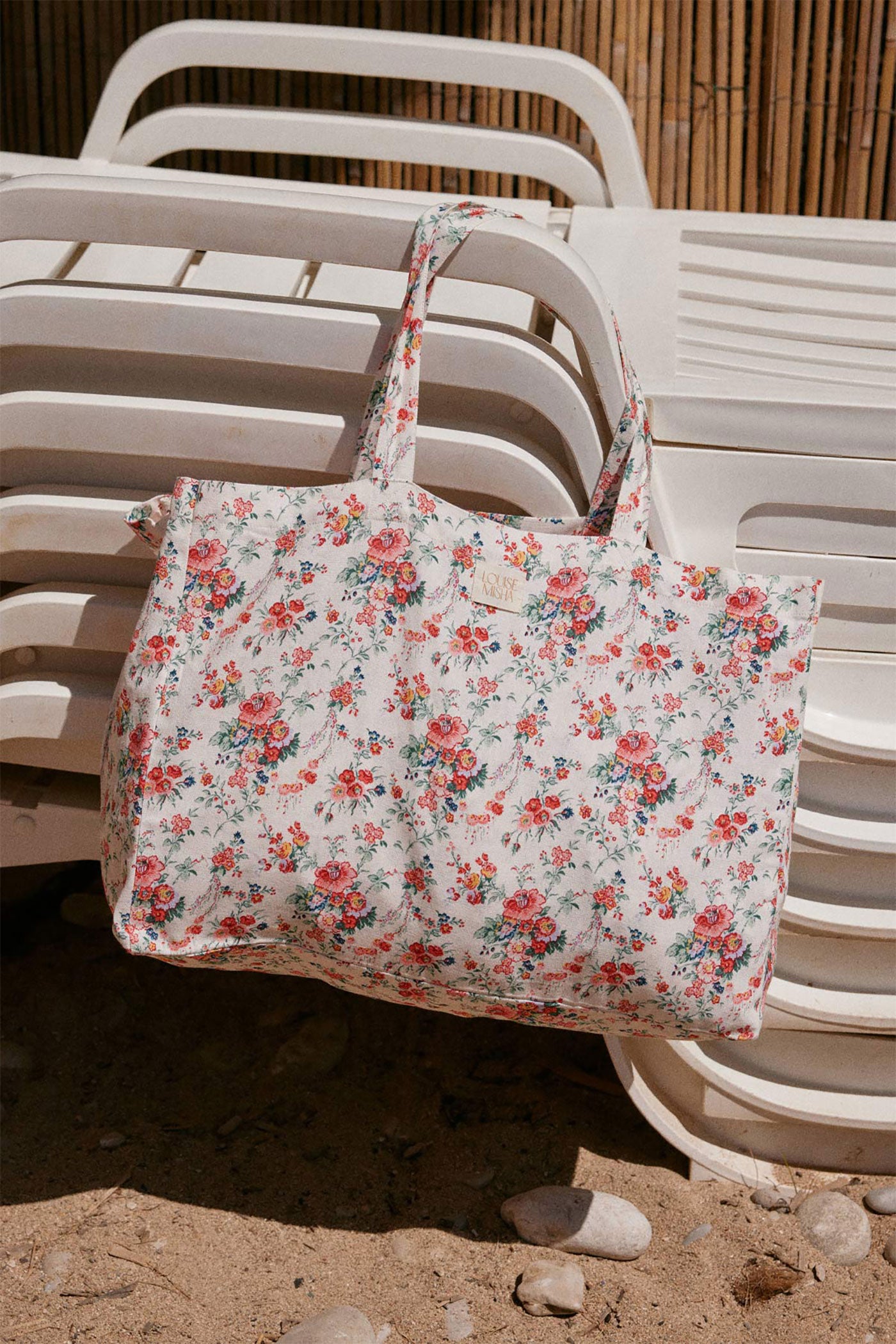 52A.HAI-S25-T0204 # Tote Bag Cream Rosa Festa