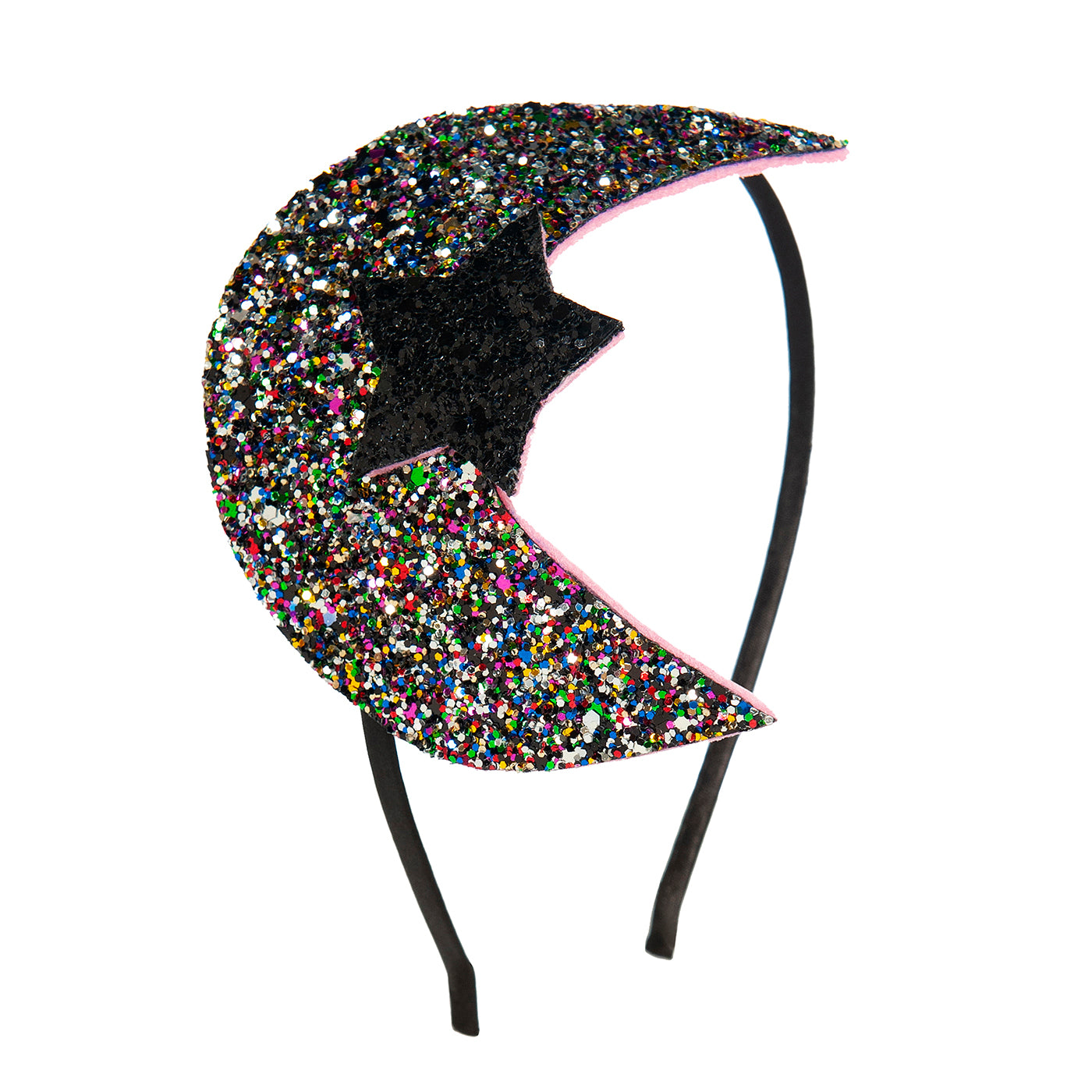 52A.head-tothemoon-multi # Kids Headband To The Moon Black Multi