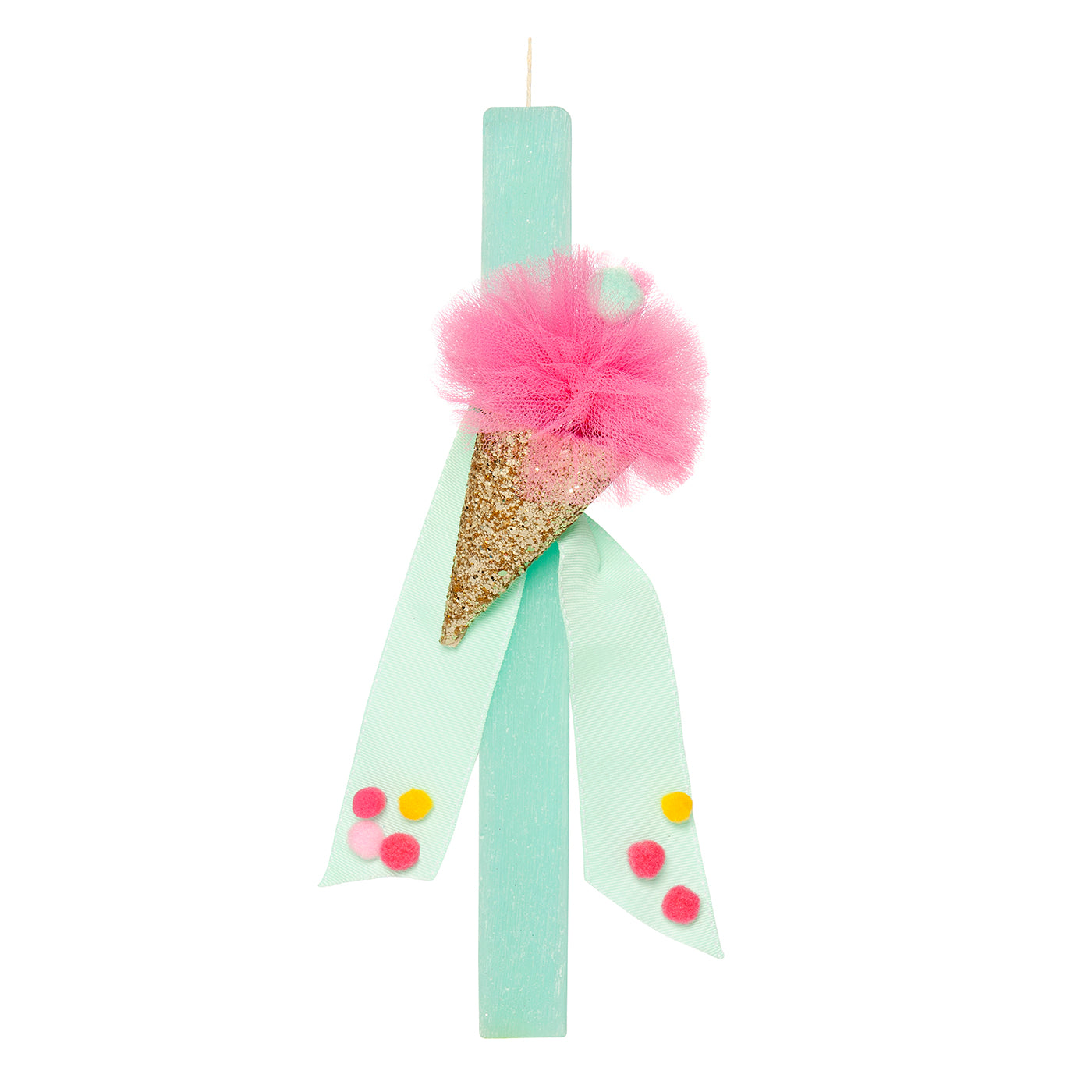 99.cand-icecream-pom-pink # Easter Candle Ice Cream Pink